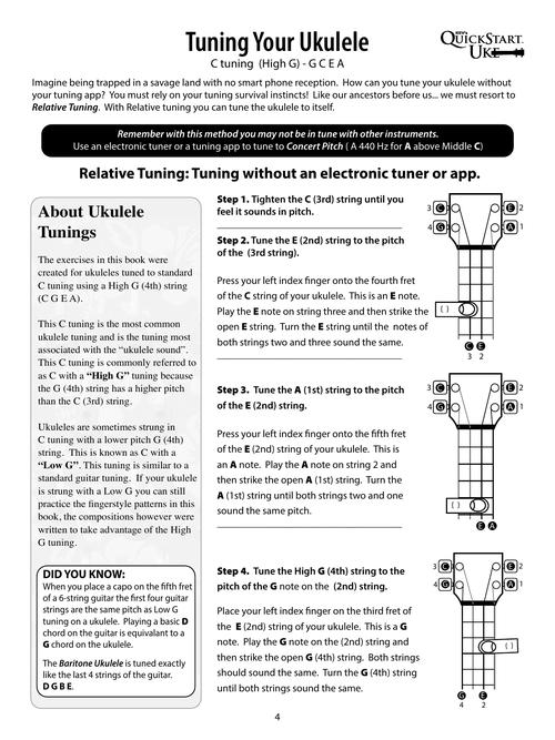 Kev's QuickStart for Fingerstyle Ukulele 1 – Revised Edition For Soprano, Concert or Tenor Ukuleles in Standard C Tuning (High G)