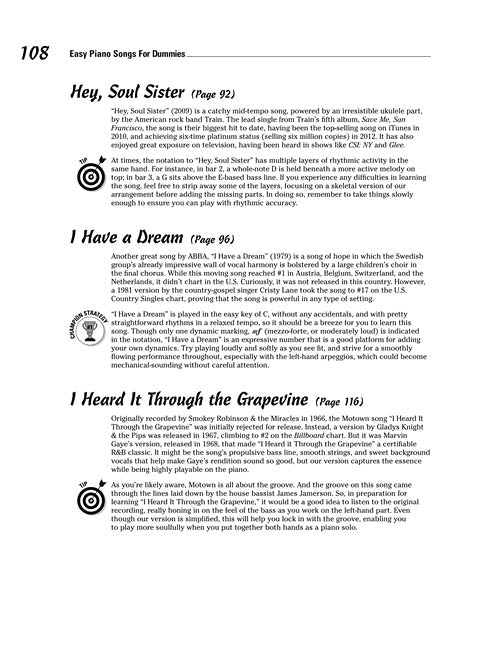 Easy Piano Songs for Dummies The Fun and Easy Way® to Start Playing Your Favorite Songs Today! - Kalena