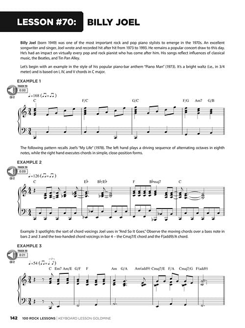 100 Rock Lessons Keyboard Lesson Goldmine Series - Kalena