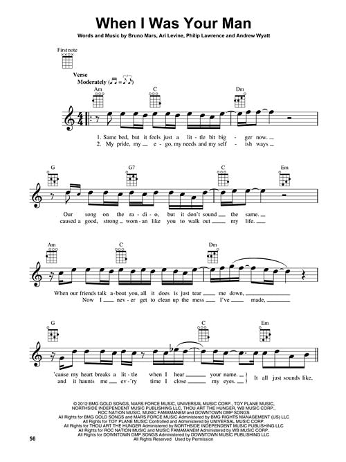 Bruno Mars for Ukulele - Kalena