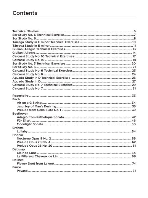 The Classical Guitar Compendium – Classical Masterpieces Arranged for Solo Guitar Standard Notation Edition (No Tablature)