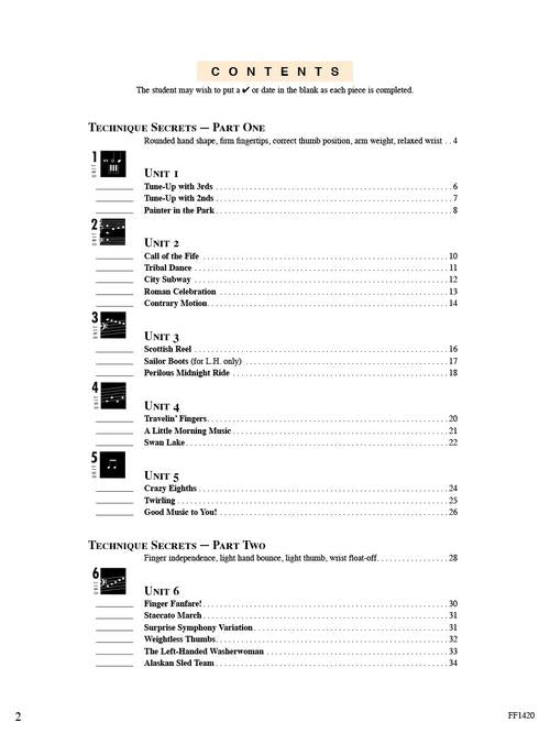 Accelerated Piano Adventures for the Older Beginner Technique & Artistry, Book 1 - Kalena