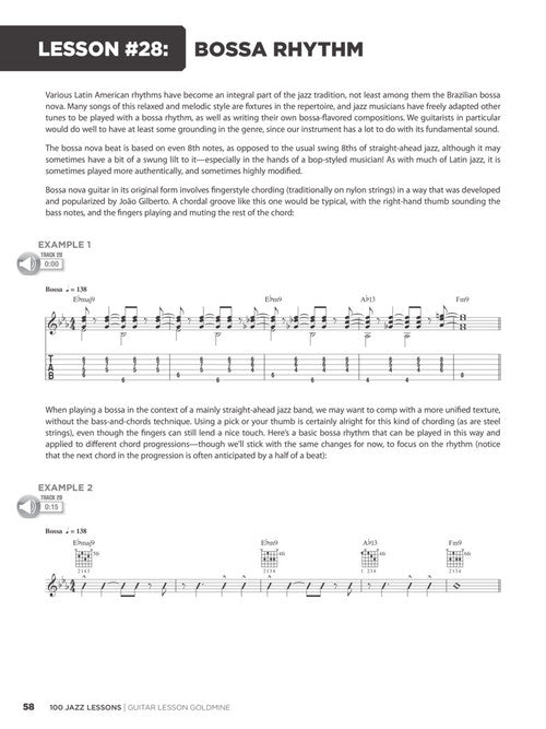 100 Jazz Lessons Guitar Lesson Goldmine Series - Kalena