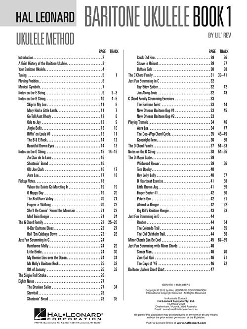 Hal Leonard Baritone Ukulele Method – Book 1 with online audio