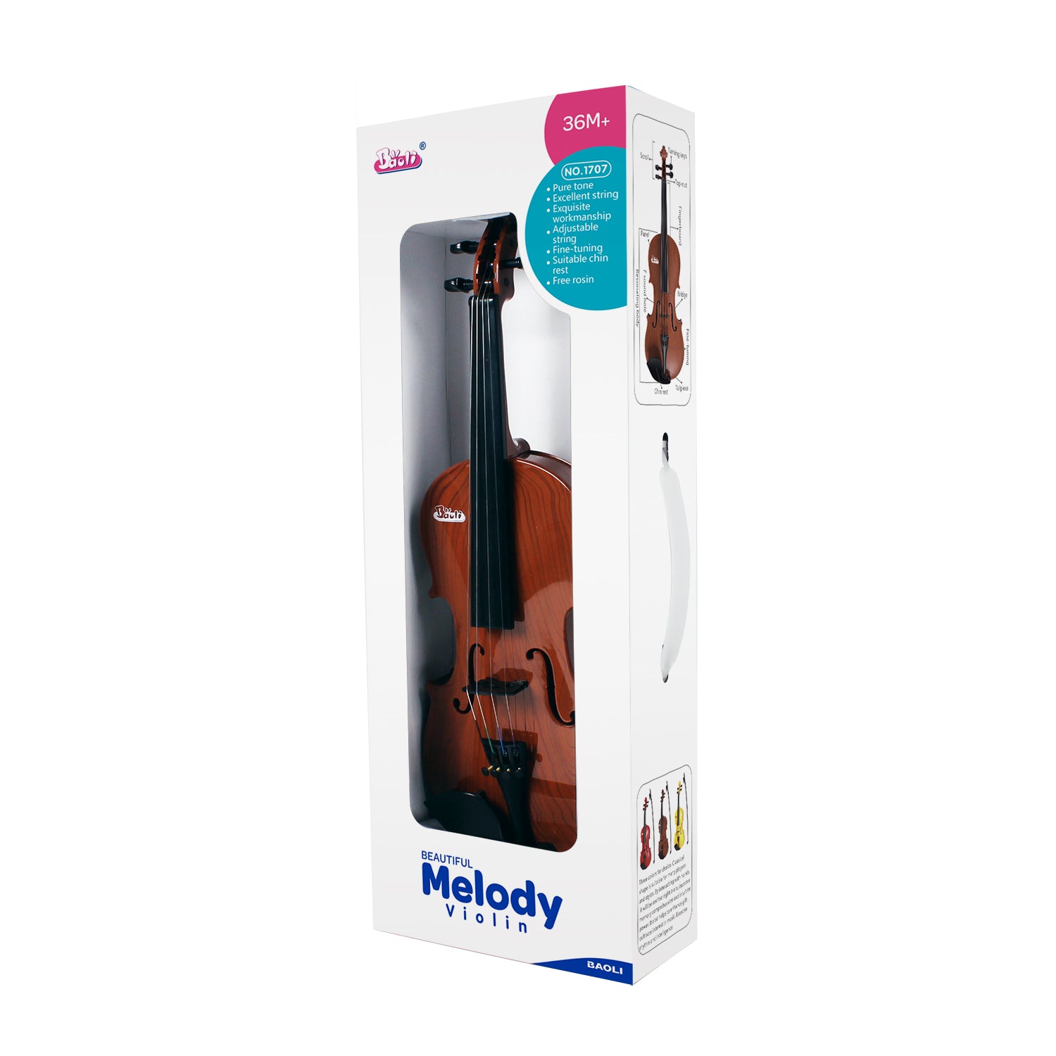  Hey! Play! Kid's Toy Violin with 4 Adjustable Strings