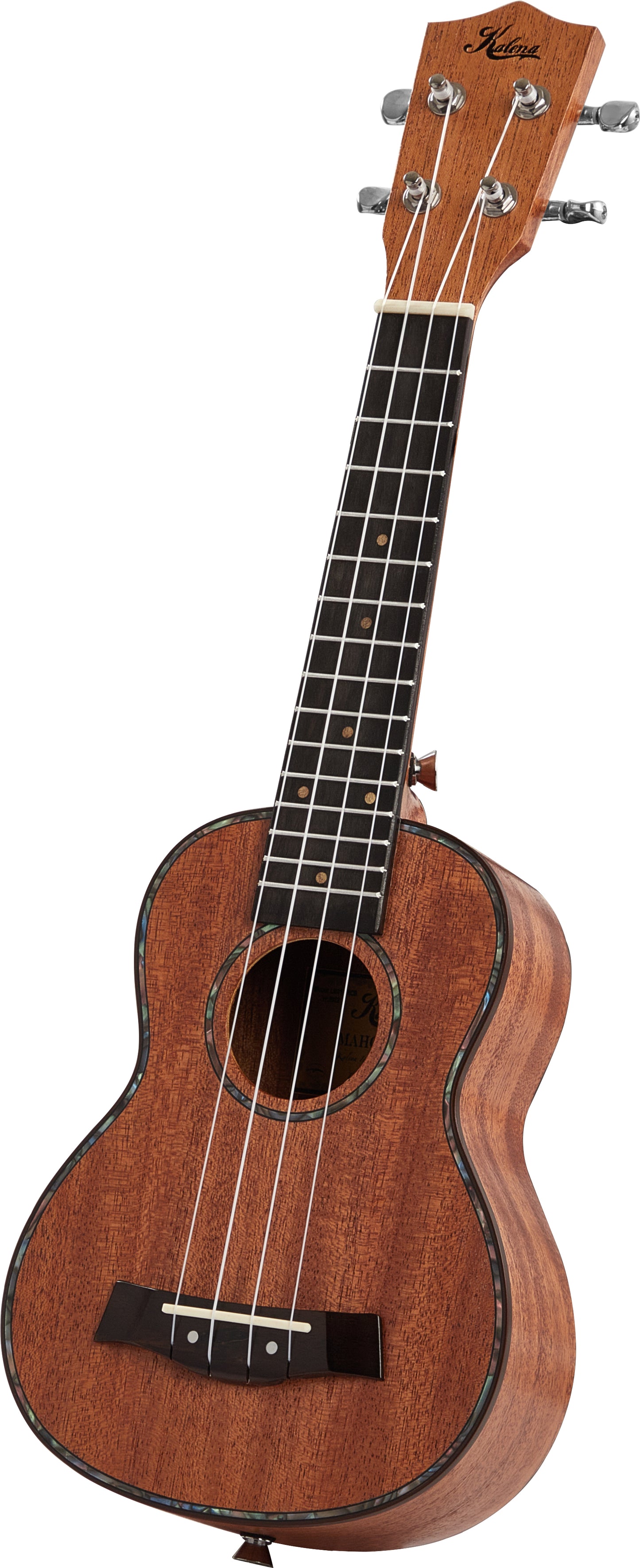 Kalena LM series Soprano Mahogany Ukulele with Celluloid Binding Traditional complete set: Strings, Picks, Strap, Digital Tuner, Padded Case, Starter Guide