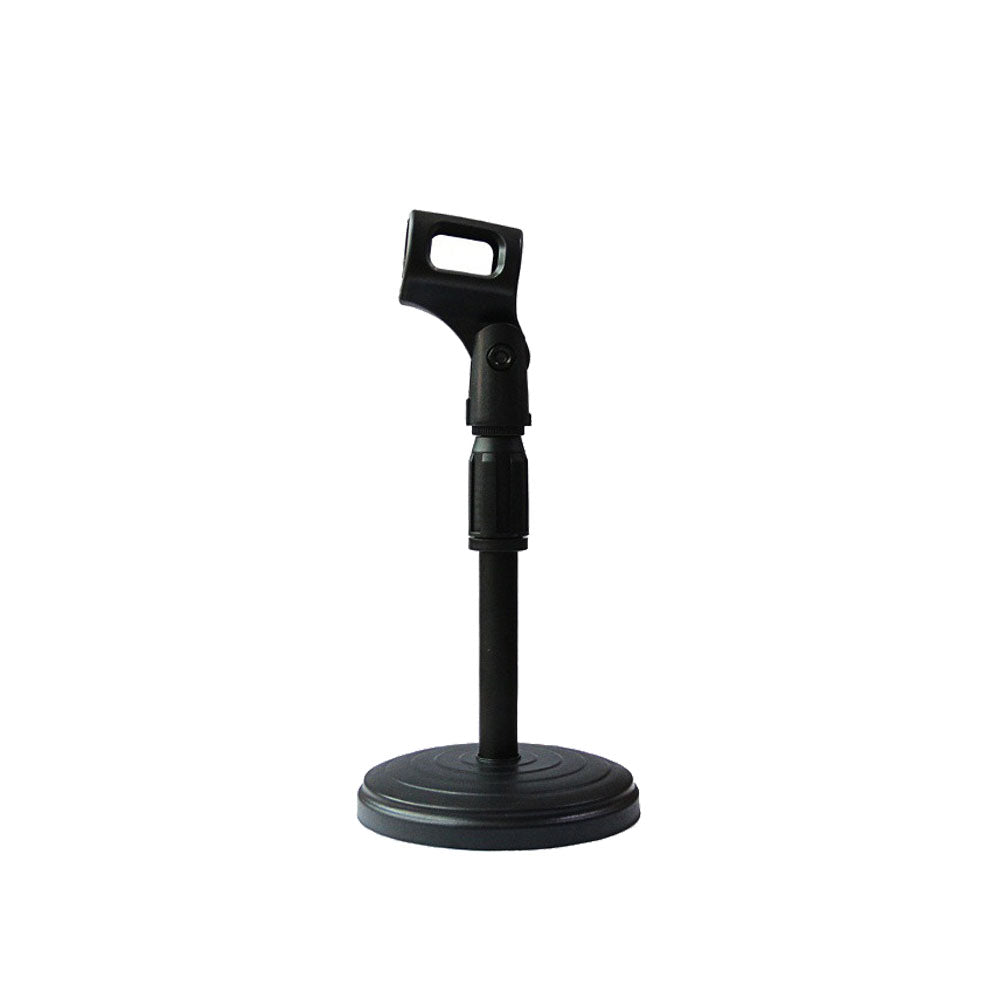 Kalena round base desktop microphone stand mic holder with clip