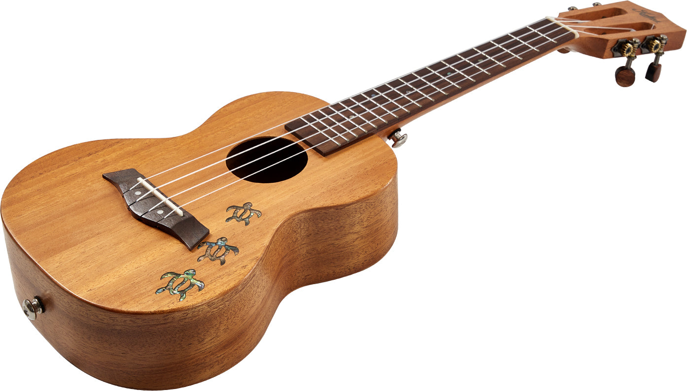 Kalena All Solid Mahogany Concert Ukulele with Inlay Turtle