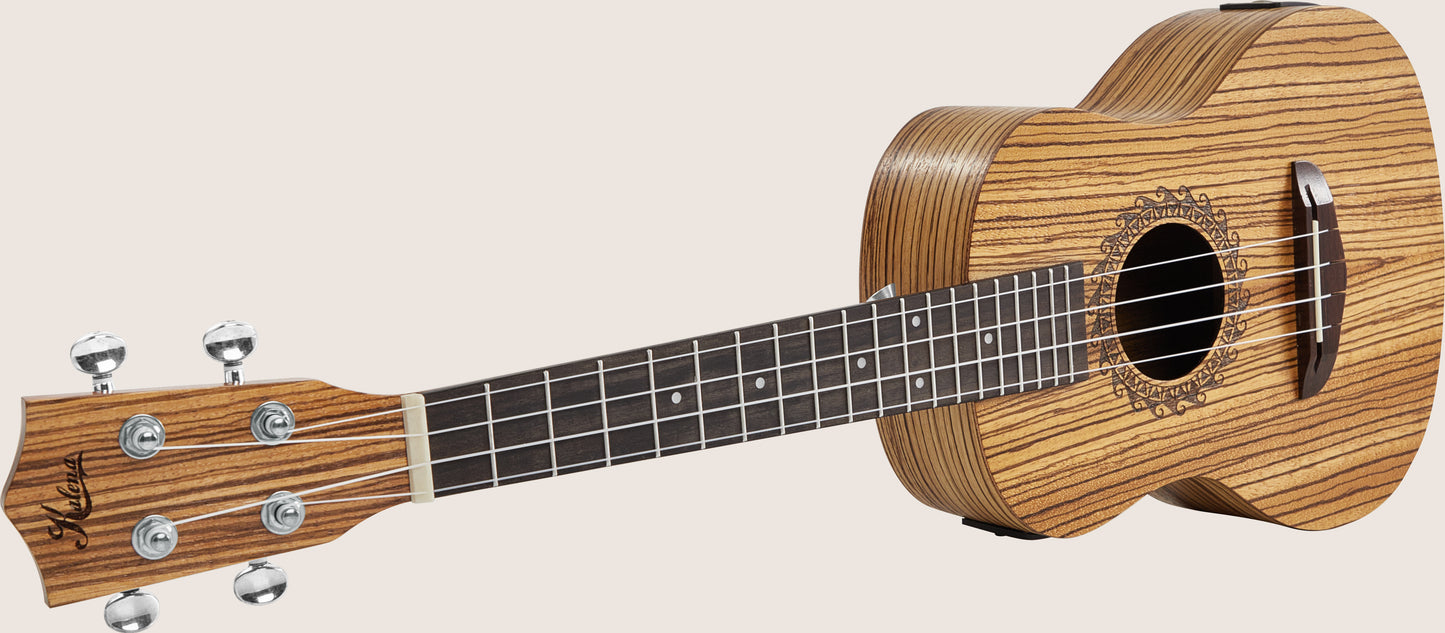 Kalena Tenor Zebrawood Ukulele with EQ Pickup