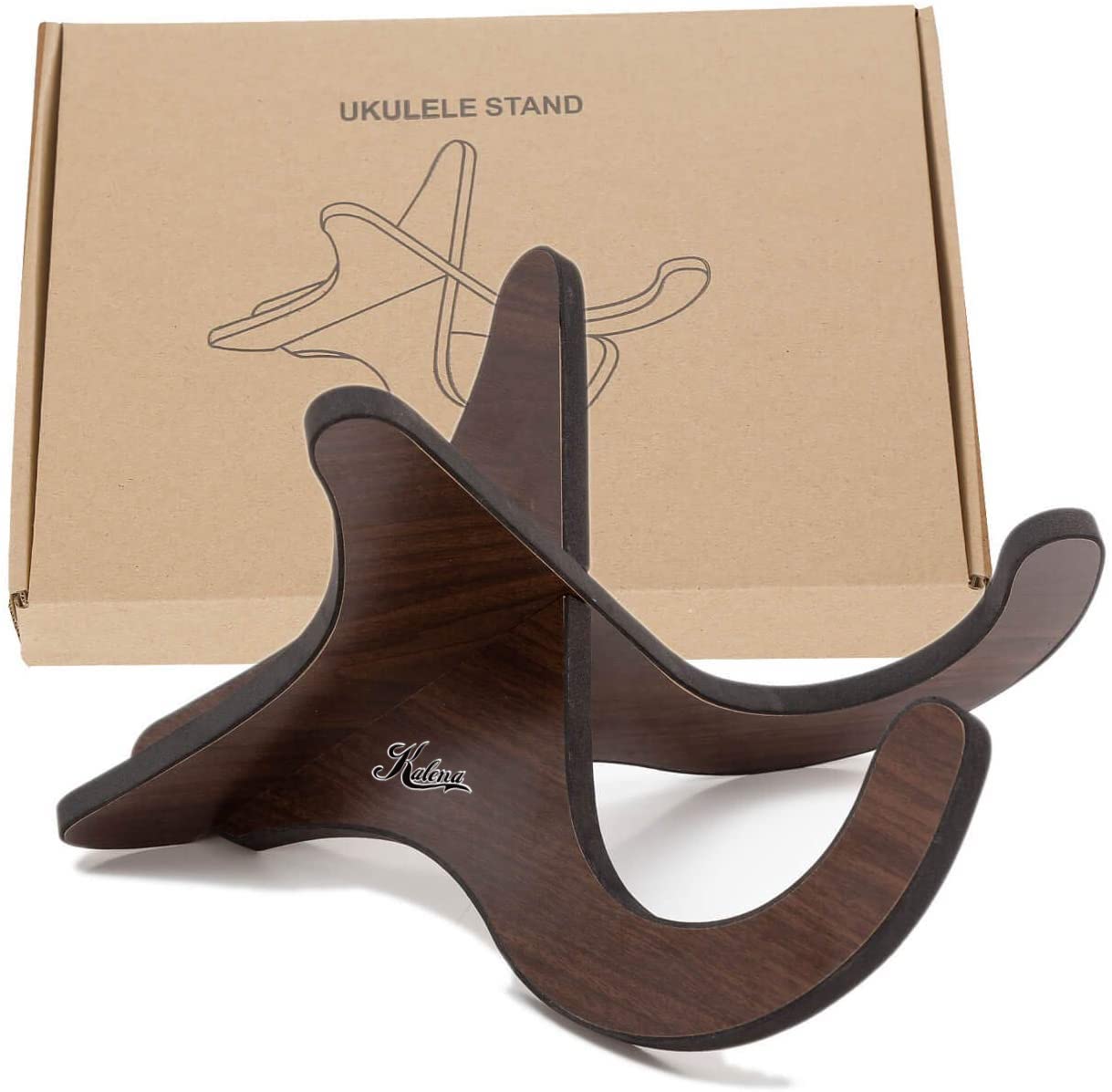 Kalena Ukulele stand Economy Wood Stand WS-U01 - Kalena Instruments / Rosewood