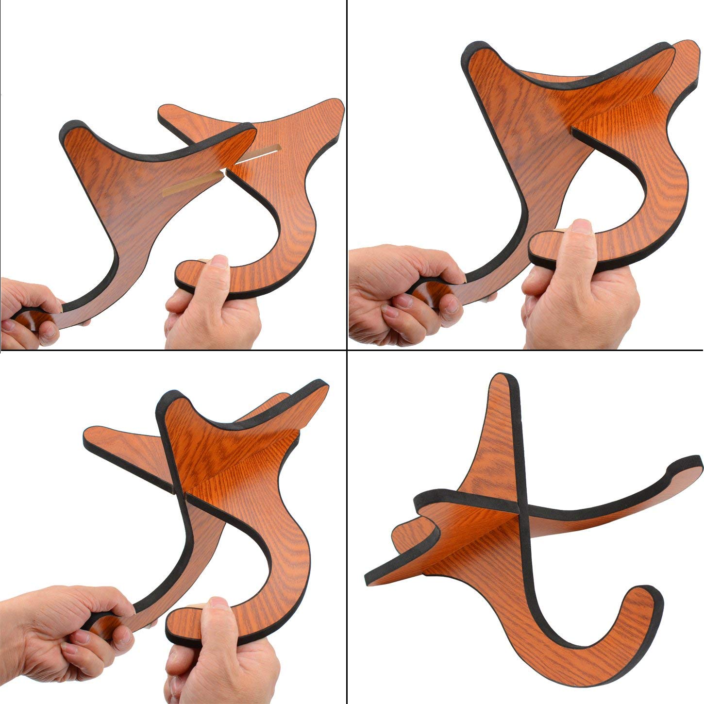 Kalena Ukulele stand Economy Wood Stand WS-U01 - Kalena Instruments / Mahogany