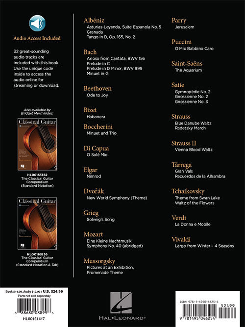 Classical Guitar Anthology Classical Masterpieces Arranged for Solo Guitar - Kalena
