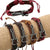 Alloy Guitar Pattern Leather Drawstring Rope Bracelet - Kalena