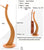 Kalena Tall Bamboo Acoustic Guitar Stand