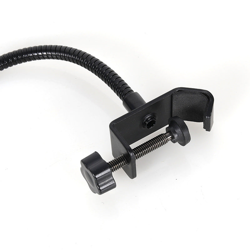 Professional Microphone Pop Filter Shield Dual Layered Wind Pop Screen With A Flexible 360 Degree Gooseneck Clip Stabilizing Arm