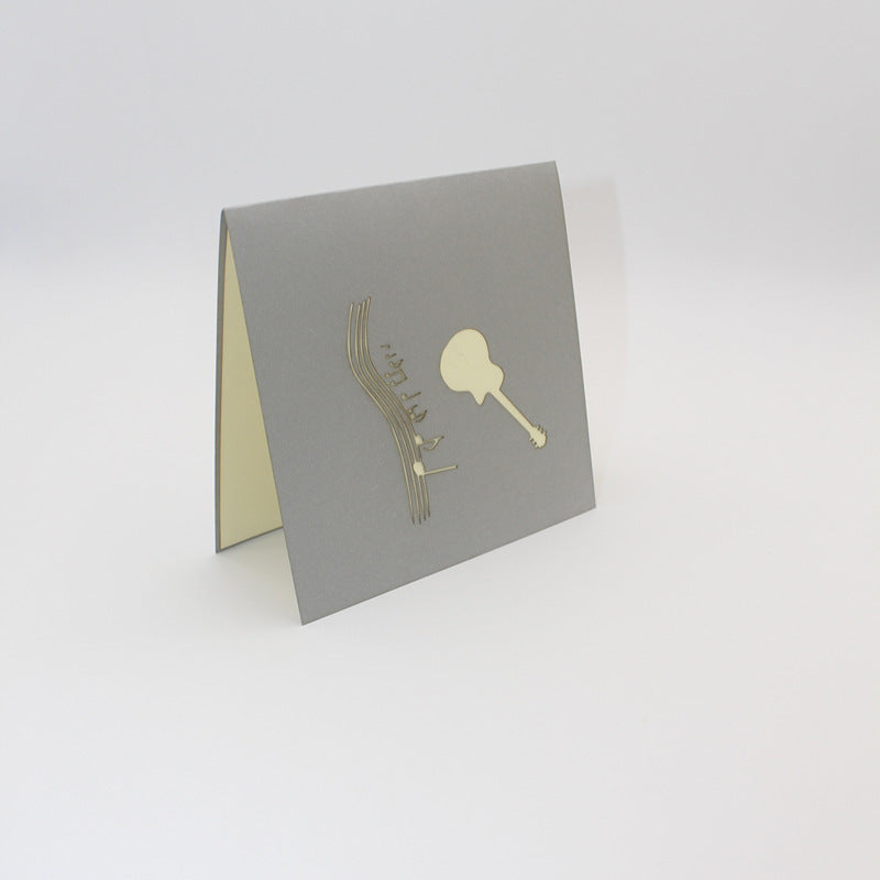 3D Pop Up Birthday Cards Blessing Cards Thank Cards Love Cards Creative Greeting Cards Mother's Day Cards Father's Day card (Blue Guitar card) - Kalena