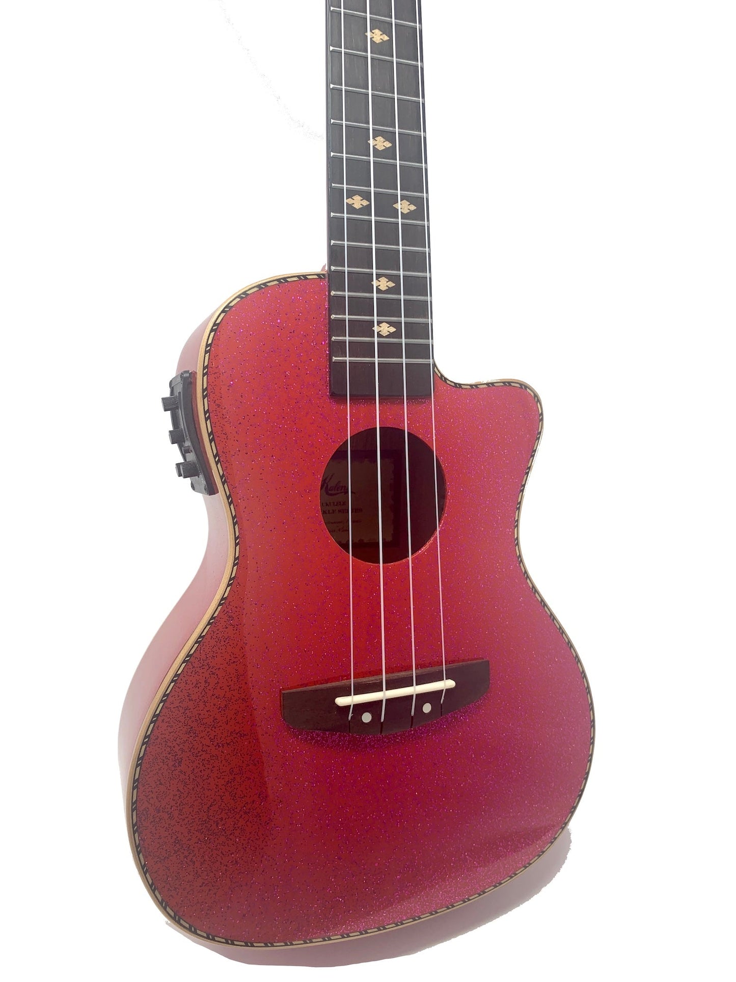 Kalena Sparkle Series Solid Spruce Top Ukulele - Kalena Instruments / Rose Sparkle