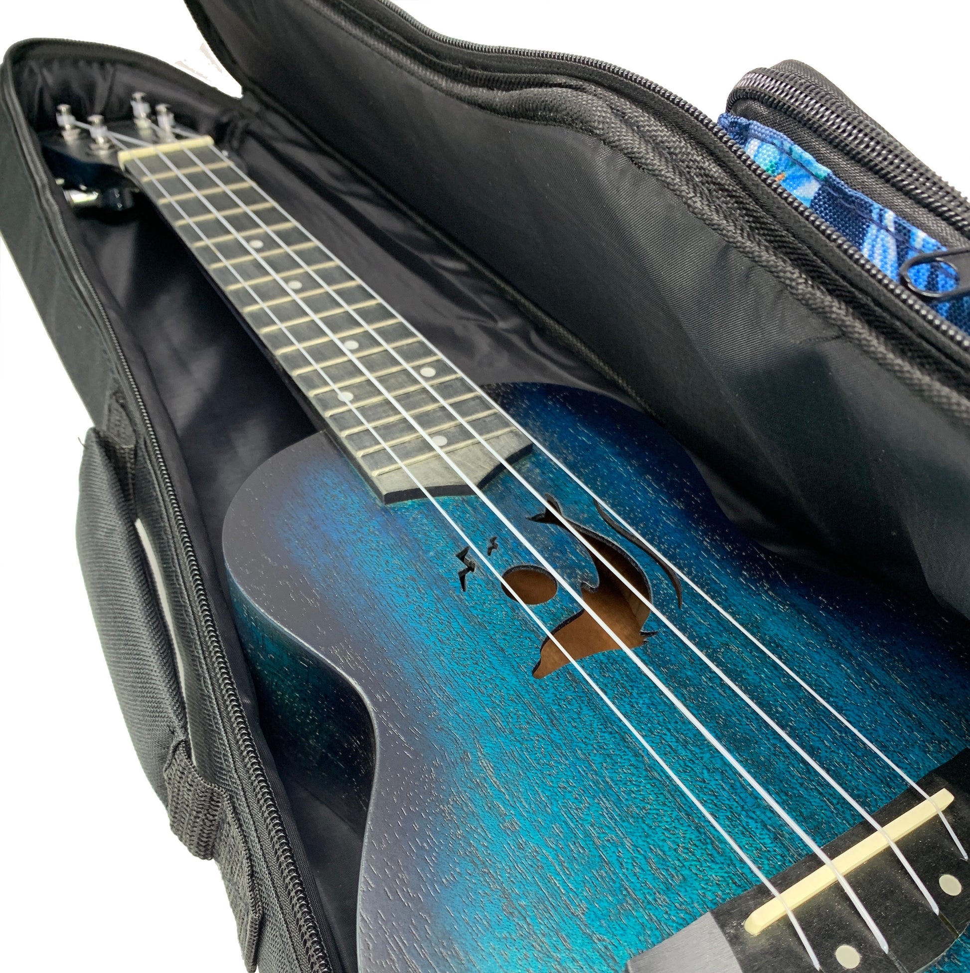 Kalena Bird of Paradise Ukulele Gig bag (10mm pearl wool) - Kalena Instruments