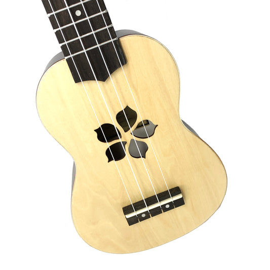 Kalena Keiki Basswood Top Soprano Ukulele Starter Set Plumeria Edition - Kalena Instruments / Natural Basswood Matte