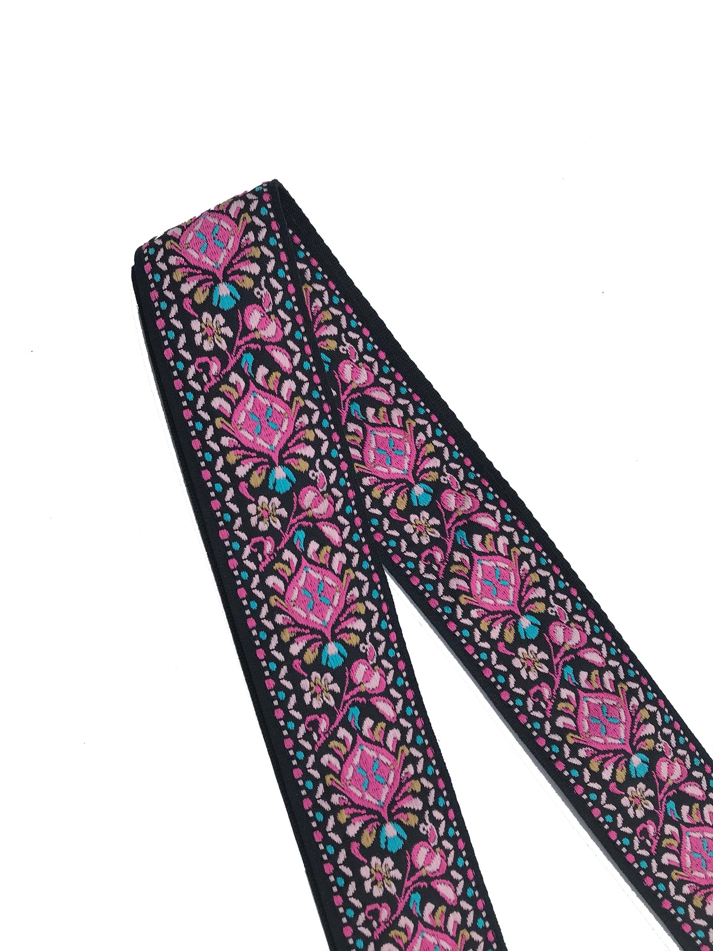 Kalena 2 Pin Guitar Strap Buckle Style (jacquard band+Italian leather+metal buckle) - Kalena Instruments