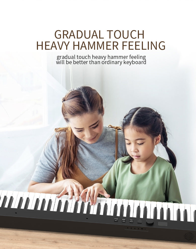 K-PJ88C PRO Real Foldable Electronic Piano 88 Keys Portable Keyboard