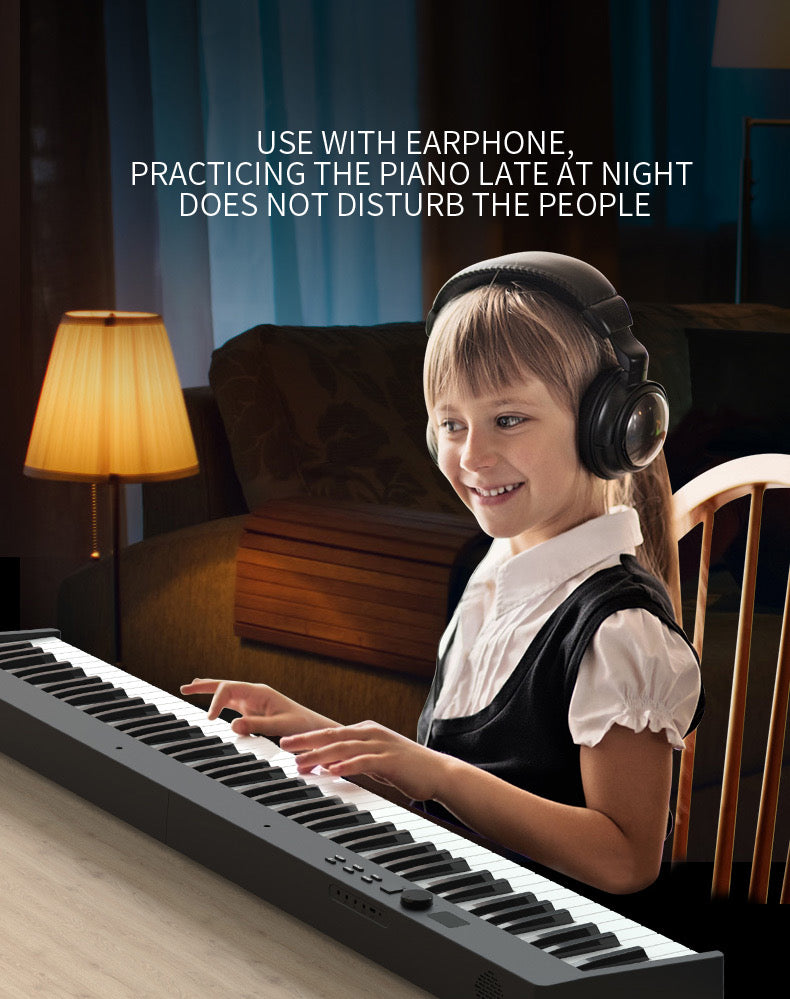 K-PJ88C PRO Real Foldable Electronic Piano 88 Keys Portable Keyboard