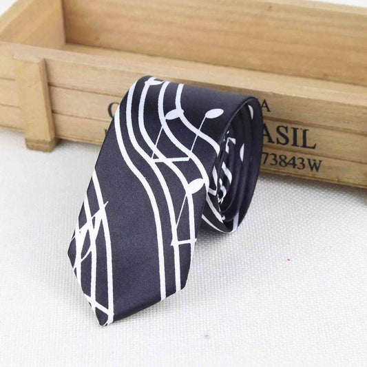 Kalena Men's Tie Classic Fashion Flying Musical Notes Edition Clearance