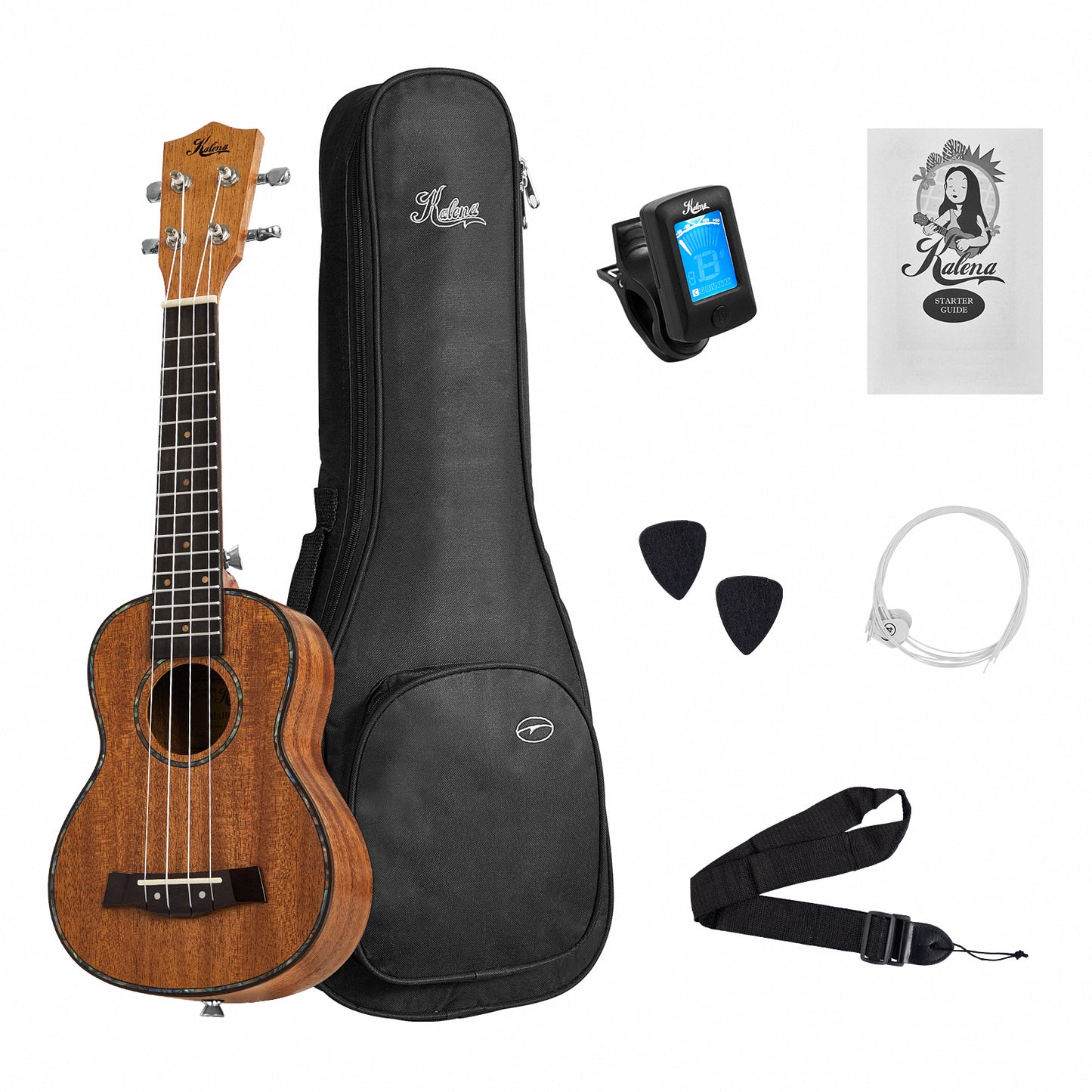 Kalena LM series Soprano Mahogany Ukulele with Celluloid Binding Traditional