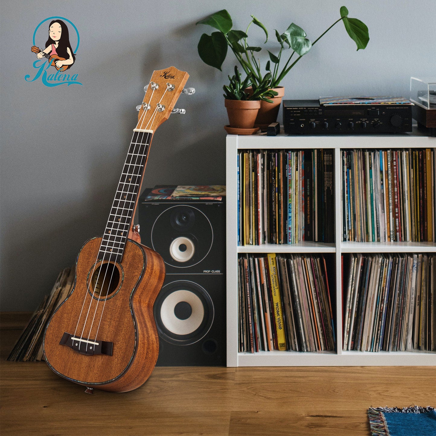 Kalena LM series Soprano Mahogany Ukulele with Celluloid Binding Traditional