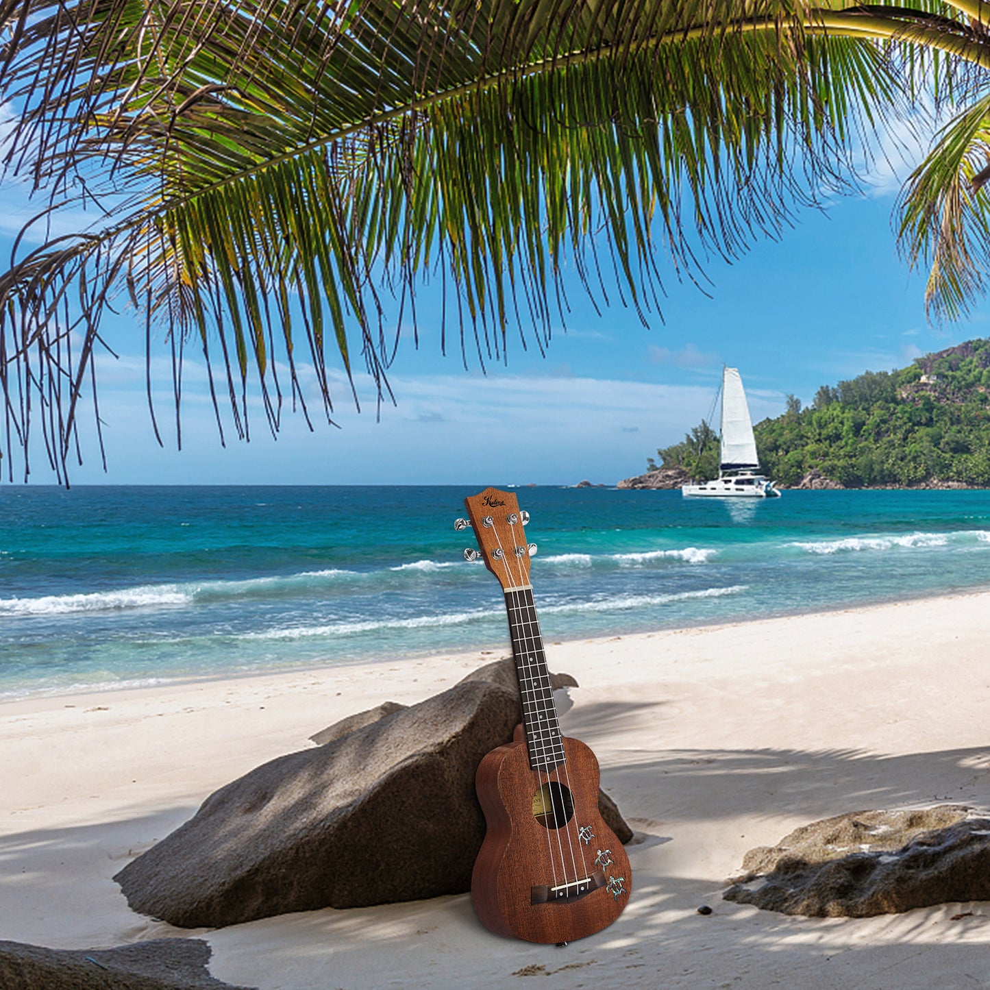 Kalena LM series Soprano Mahogany Ukulele Turtle inlay Traditional