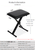 Kalena basic Piano Bench Q-90 X-Style Adjustable Padded Folding Keyboard Bench