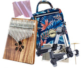 Kalena 17 key Solid Acacia Kalimba (hibiscus) with Gig Bag and Aluminum Stand
