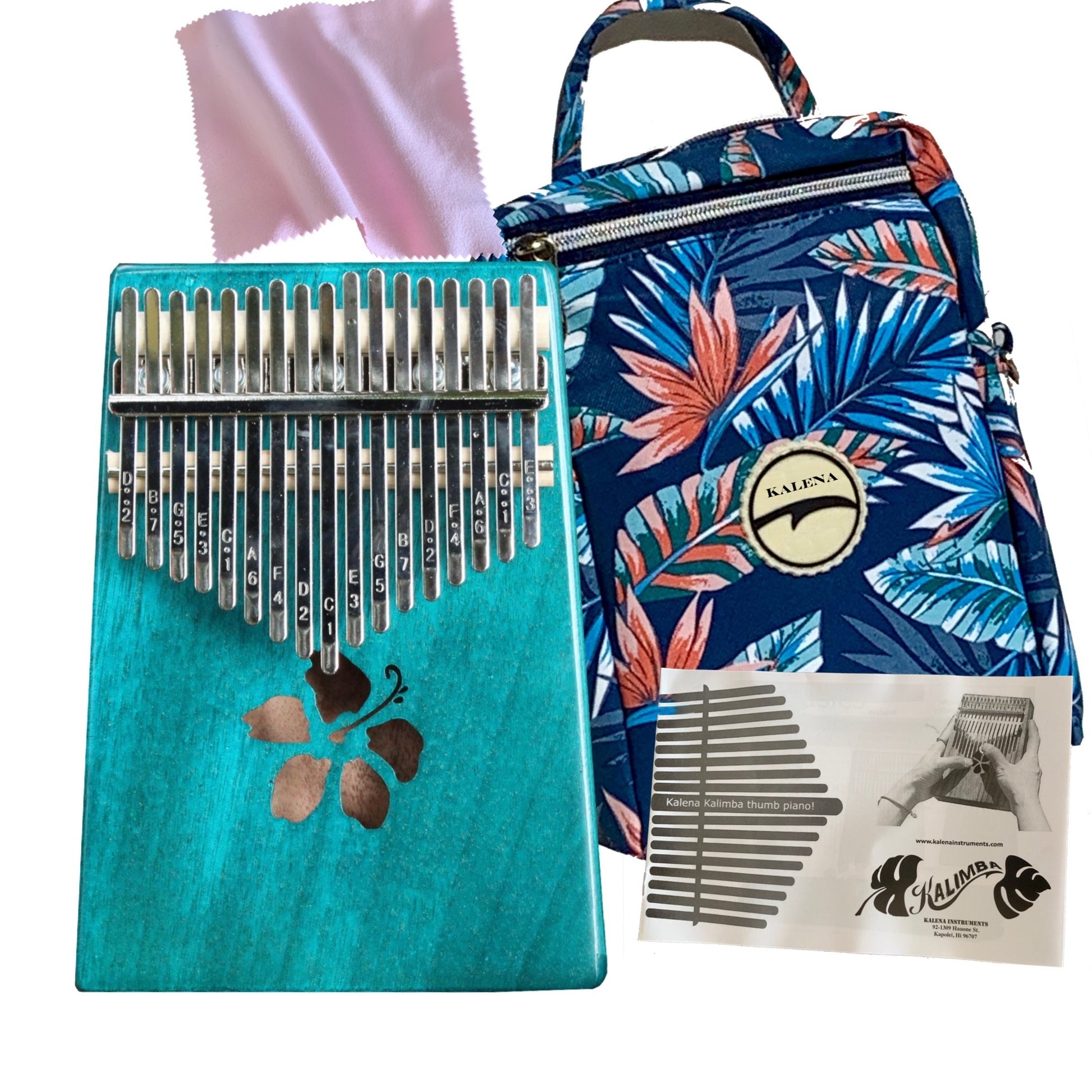 Kalena 17 key Solid Mahogany Kalimba with Gig Bag - Kalena Instruments