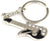 Electric Ukulele Chrome Metal Rock n Roll Key Chain - Kalena