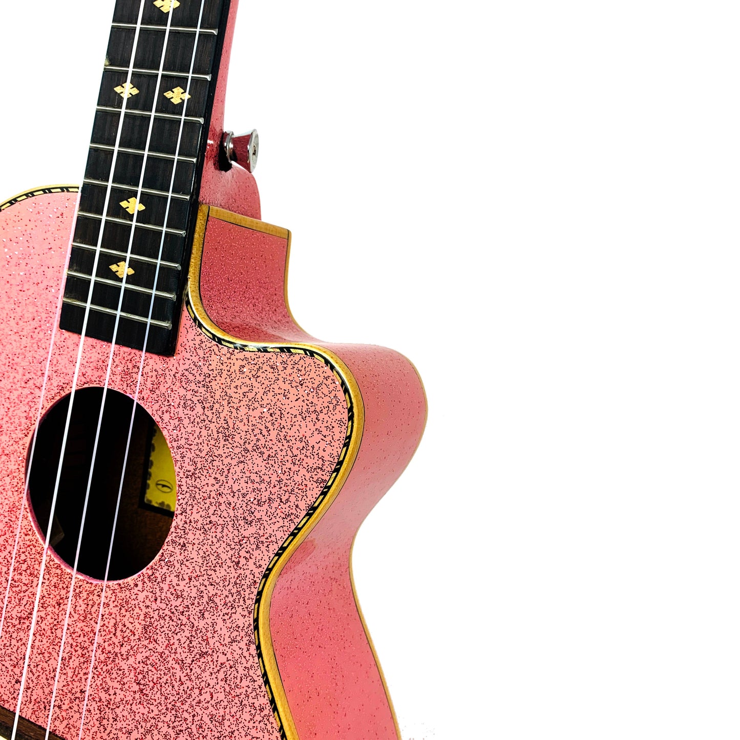 Kalena Sparkle Series Solid Spruce Top Ukulele - Kalena Instruments / Pink Sparkle