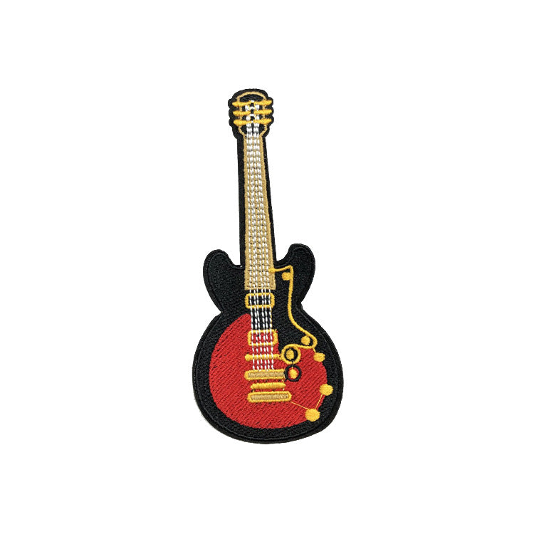 Guitar Patch Embroidered Iron On Patches Sew On Patches Music Lovers Embroidery Applique