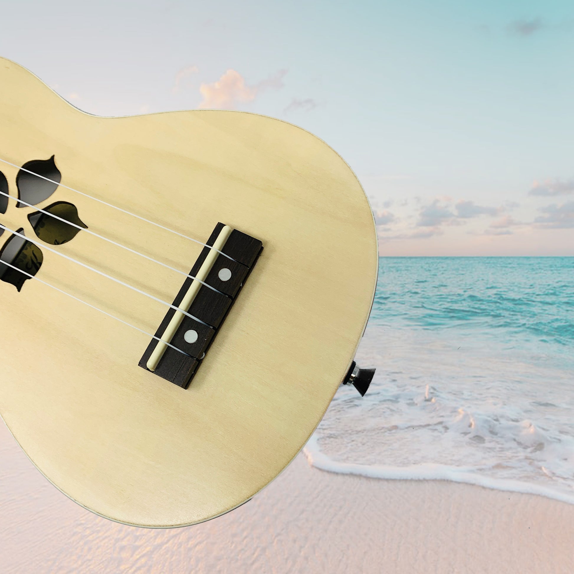 Kalena Keiki Basswood Top Soprano Ukulele Starter Set Plumeria Edition - Kalena Instruments / Natural Basswood Matte