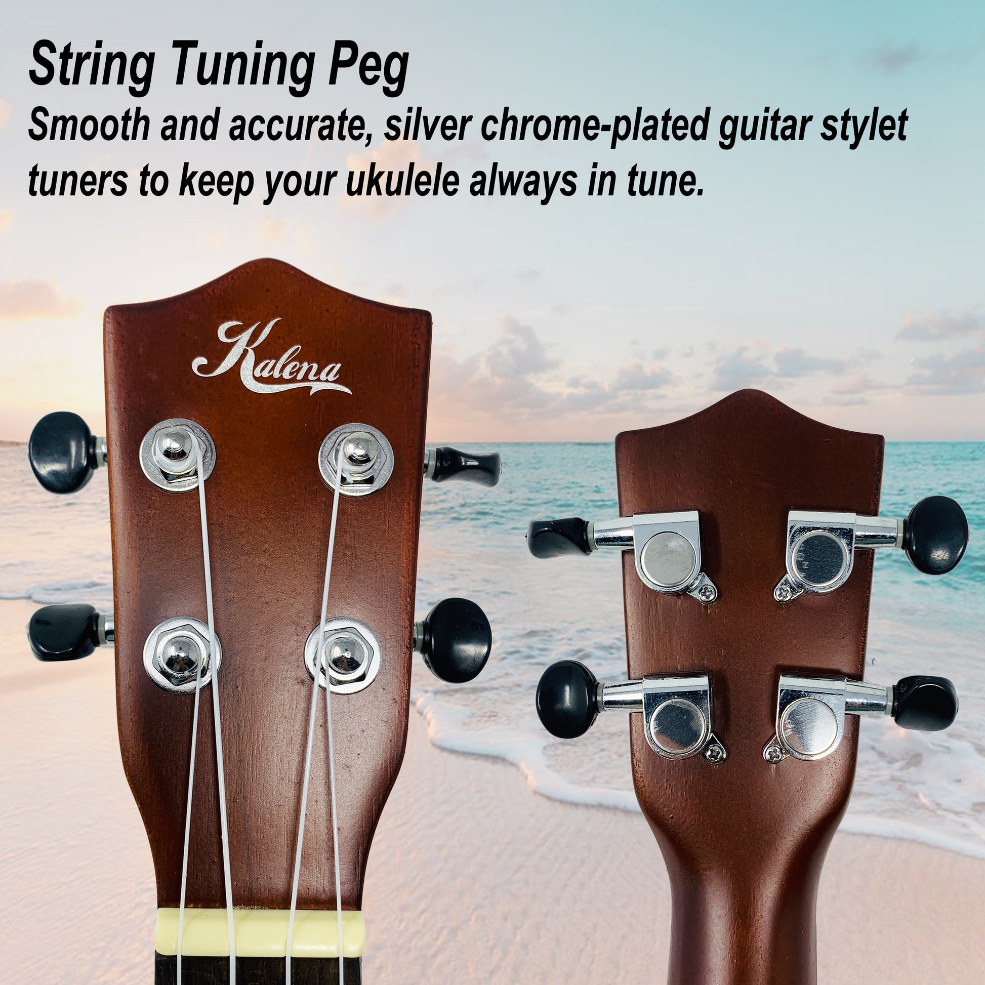 Kalena Keiki Basswood Top Soprano Ukulele Starter Set Plumeria Edition - Kalena Instruments / Natural Basswood Matte