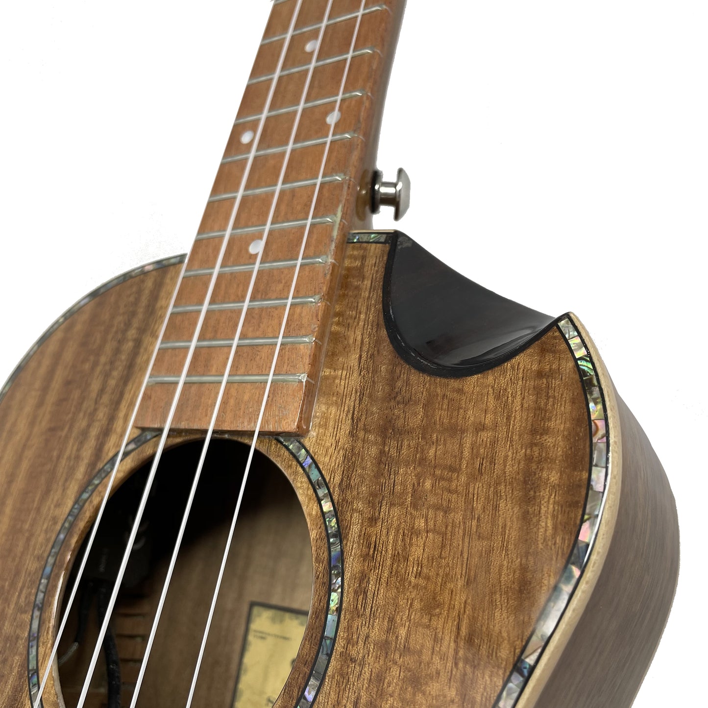 Kalena SA26PEQ Performance Series All Solid Tenor Acacia Cutaway Armrest EQ Pickup Ukulele