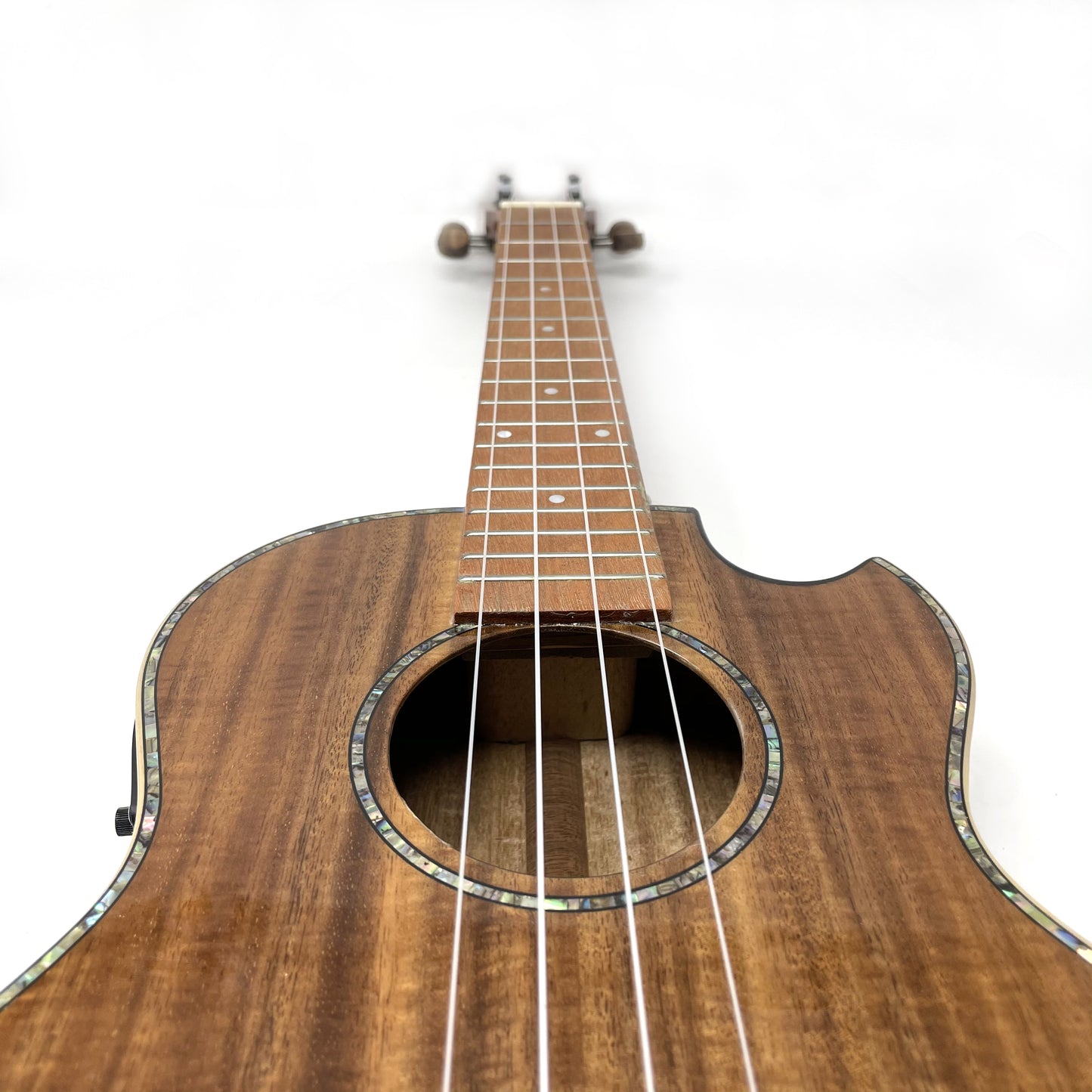Kalena SA26PEQ Performance Series All Solid Tenor Acacia Cutaway Armrest EQ Pickup Ukulele