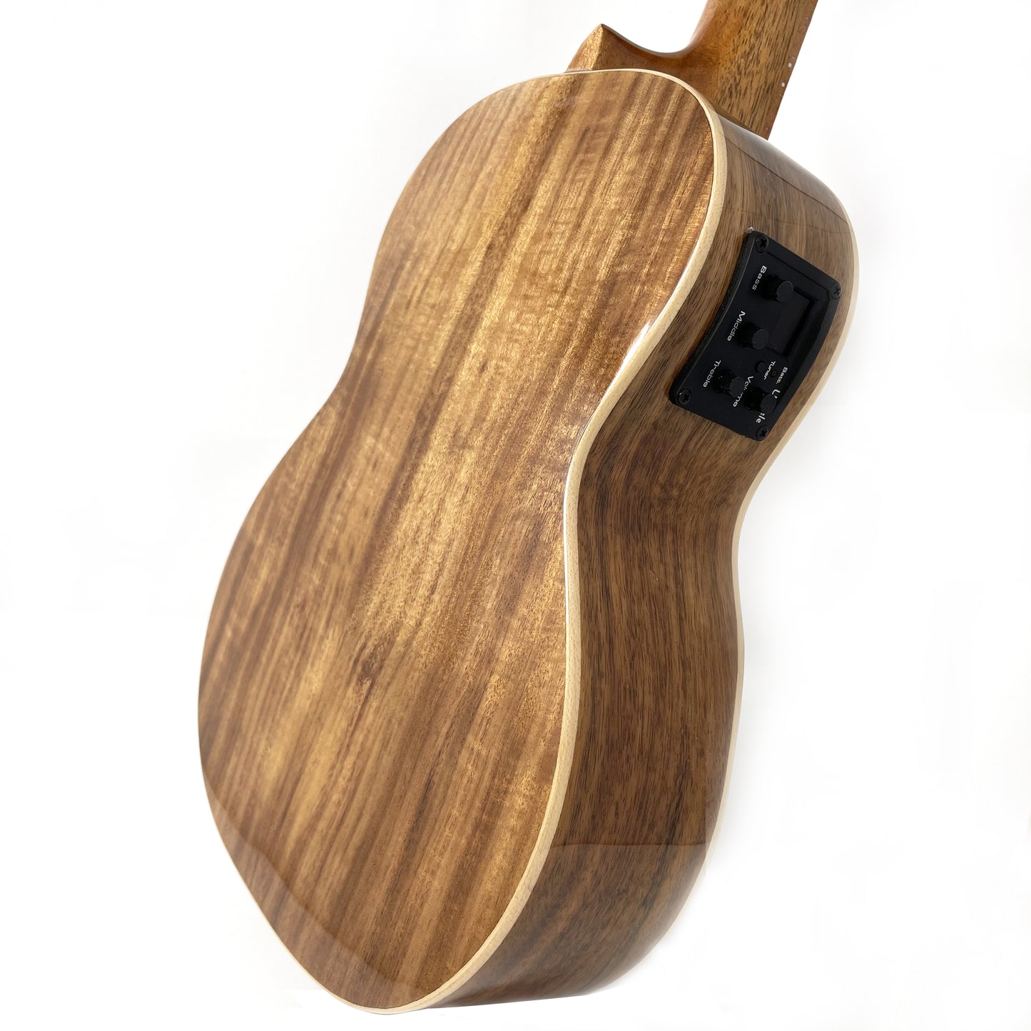 Kalena Performance Series All Solid Tenor Acacia Cutaway Armrest EQ Pickup Ukulele Complete Set: Strings, Picks, Strap, Digital Tuner, Padded Case, Starter Guide