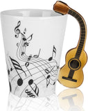 Kalena 13.5 oz Musical Notes Design Guitar Coffee Mugs Drink Tea Milk Coffee Mug Ceramic Music Cup Gift for Friend - Kalena Instruments / Classical Guitar