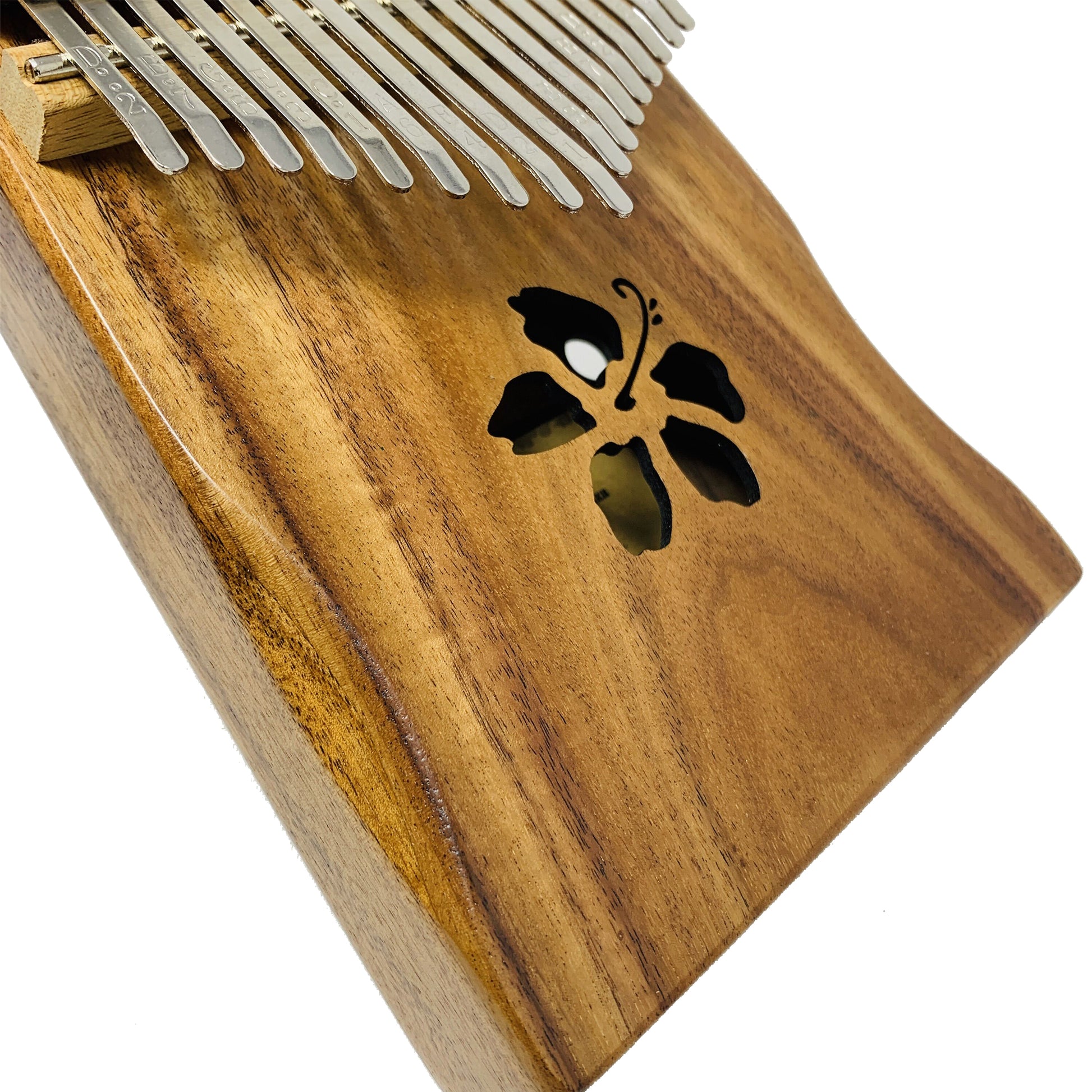 Kalena 17 key Solid Acacia Kalimba (hibiscus) with Gig Bag - Kalena Instruments