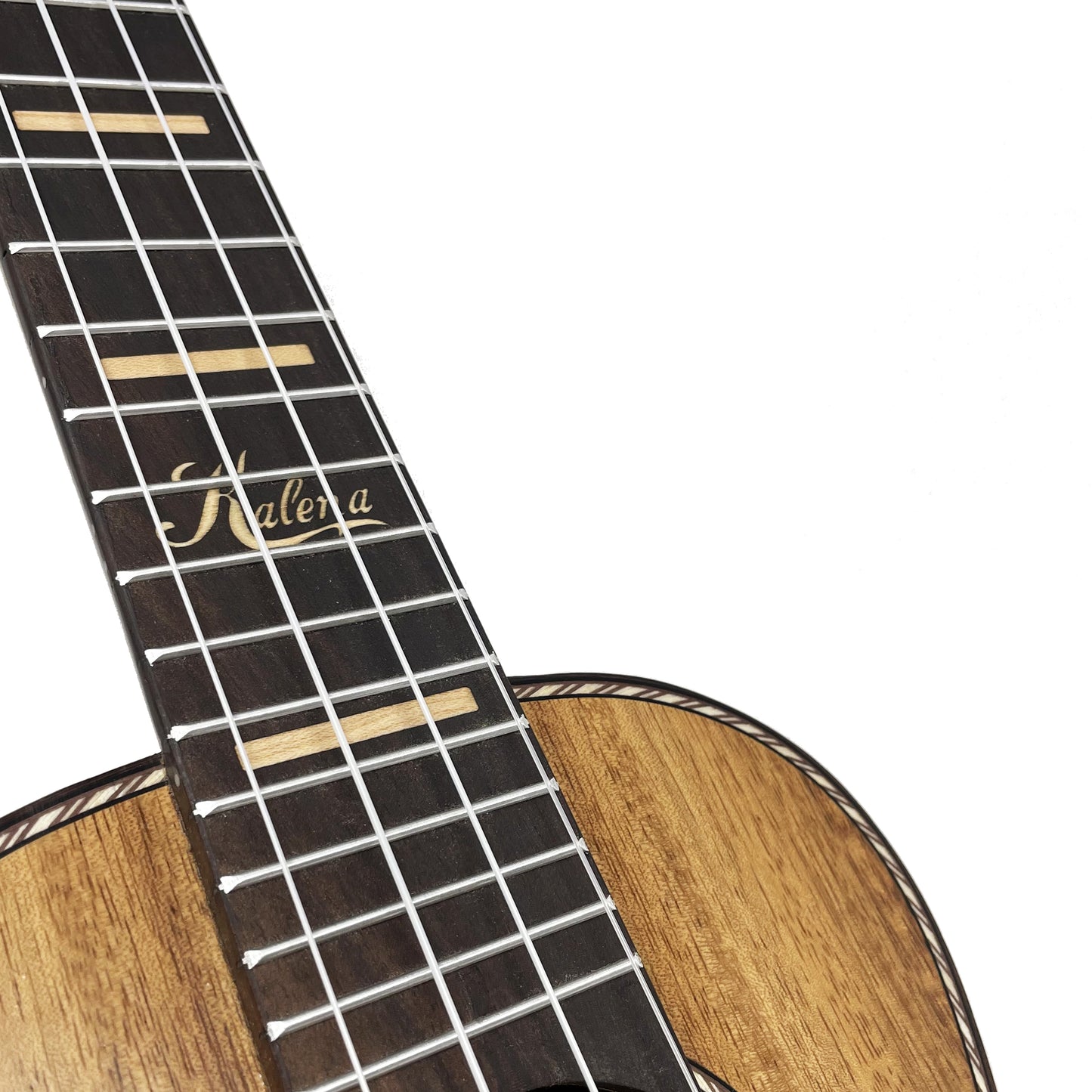 Kalena LA-RB24 Concert Acacia Ukulele with Maple Rope Binding Complete Set