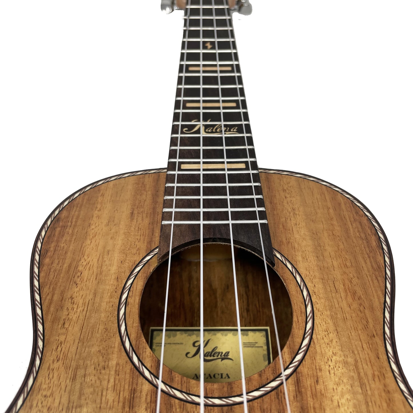Kalena LA-RB24 Concert Acacia Ukulele with Maple Rope Binding Complete Set