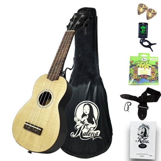 Kalena Basswood Top Soprano Traditional Ukulele
