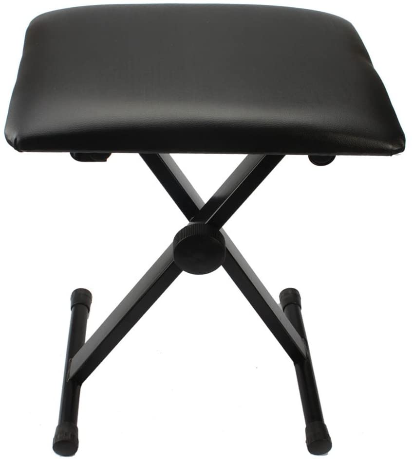 Kalena basic Piano Bench Q-90 X-Style Adjustable Padded Folding Keyboard Bench