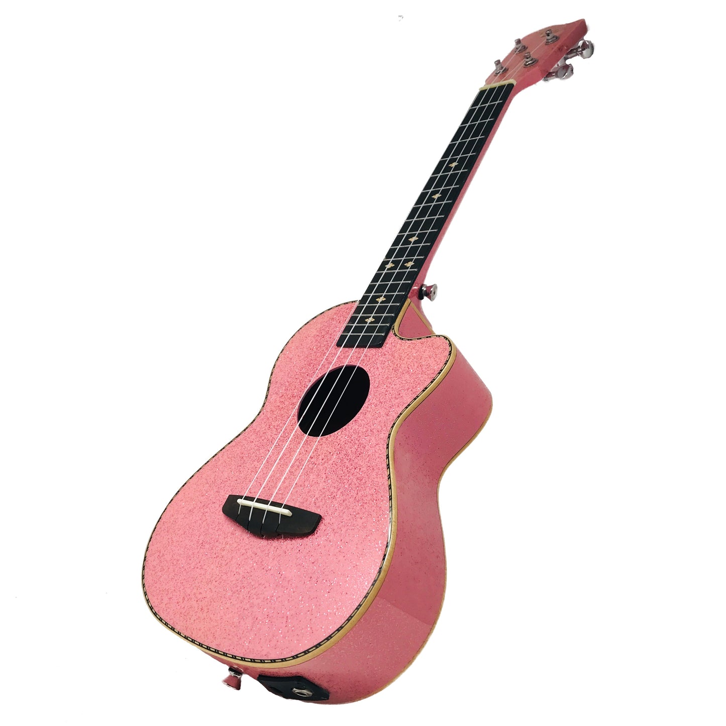 Kalena Sparkle Series Solid Spruce Top Ukulele - Kalena Instruments / Pink Sparkle