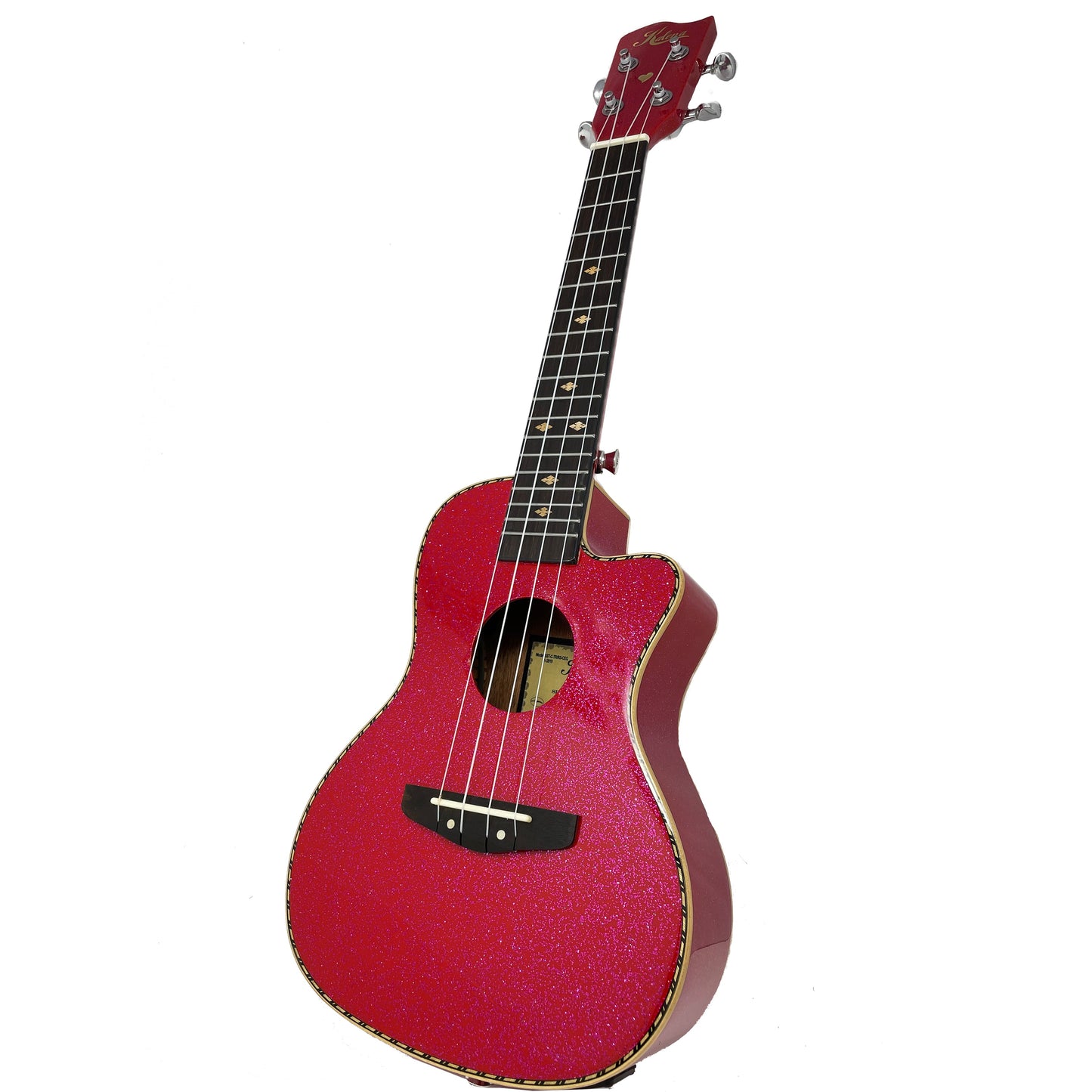 Kalena Sparkle Series Solid Spruce Top Ukulele - Kalena Instruments / Rose Sparkle