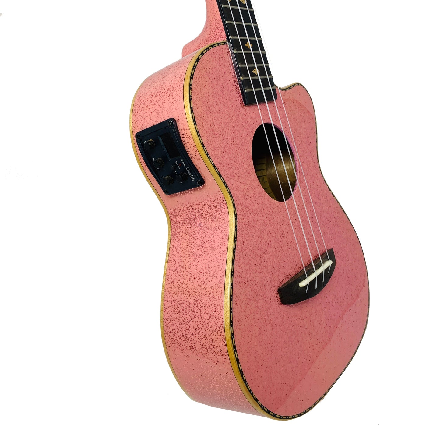 Kalena Sparkle Series Solid Spruce Top Ukulele - Kalena Instruments / Pink Sparkle